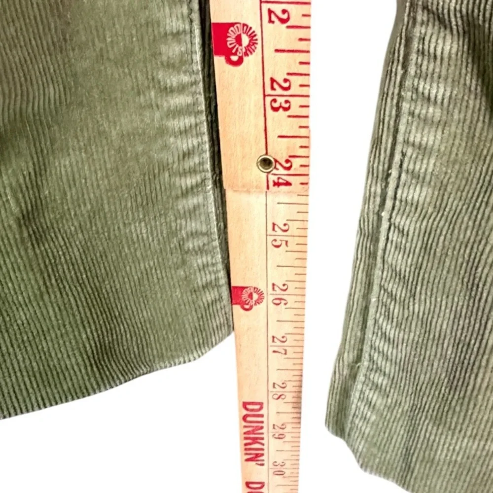 True Religion Geno Corduroy Relaxed Slim Straight Pants Olive Green‎ Mend 32x27